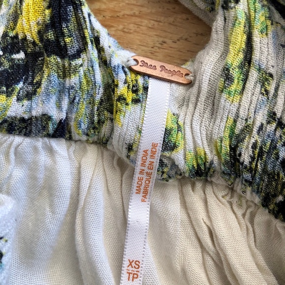 Free People Washed Ashore Green Floral Dress size XS - Picture 8 of 8